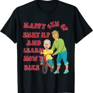 Trump Teaching Biden To Bike Happy 4Th Of July 2022 Shirt