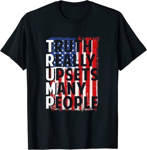 Truth Really Upsets Most People Tee USA Flag Trump 2024 Classic Shirt