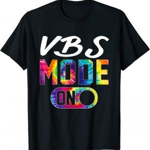 VBS Mode On Tie Dye VBS Vacation Bible School Christian Kid 2022 Shirt