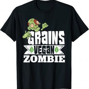 Vegan Halloween Grains Vegan Zombie Vegetarian 2022 Shirt