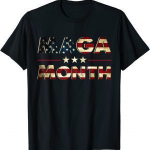 Vintage Old Happy MAGA Month Patriotic American Flag Trendy 2022 Shirt