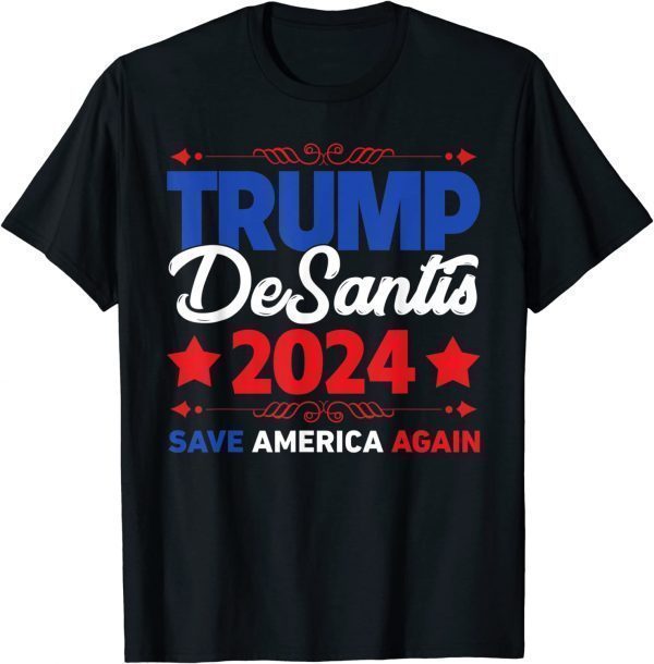 Vintage Trump Desantis 2024 Save America Again Election 2024 Limited Shirt