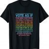 Vote As If Your Skin Is Not White Human's Rights Apparel 2022 Shirt