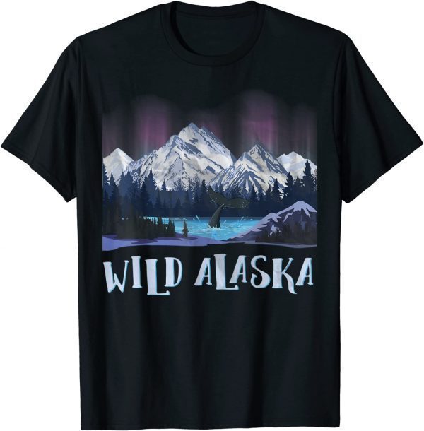 Wild Alaska Alaskan Wildlife Aurora Borealis The Polar Sky 2022 Shirt