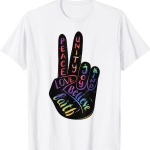 awesome international day of peace hand sign tie dye Classic Shirt