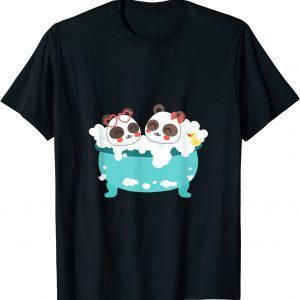 cute costume panda couple bathing 2022 Shirt