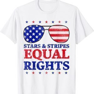 star stripes and equal rights American Flag 4th Of July T-Shirt