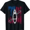 American Flag Kayak Cool Kayaking Classic Shirt