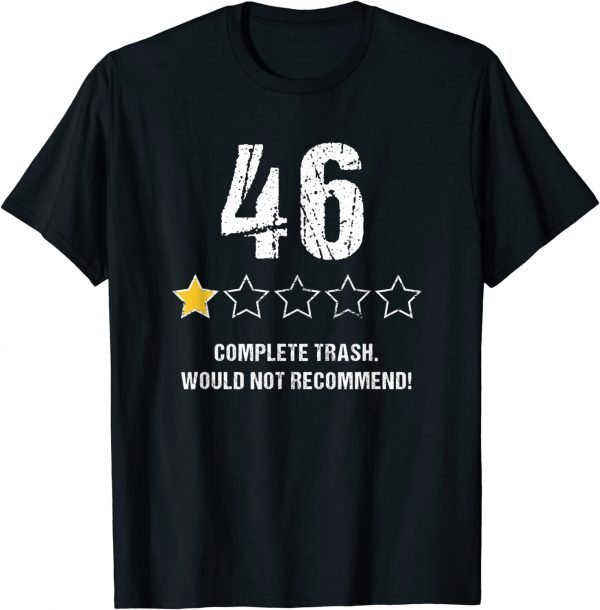 Anti Joe Biden 46 One Star Complete Trash Rating 2022 Shirt