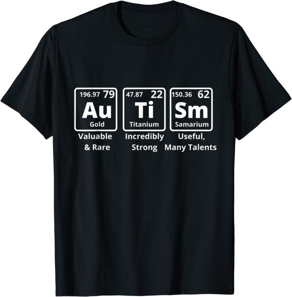 Autism Periodic Table Elements Spelling 2022 Shirt