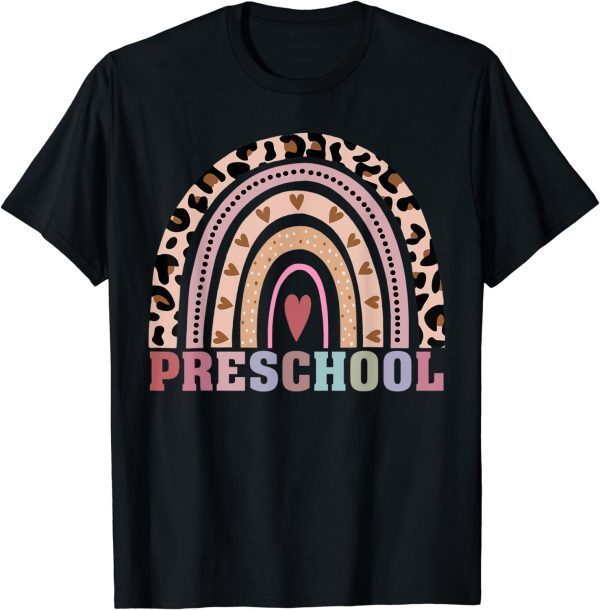 Back To School Preschool Rainbow Leopard 2022 Shirt