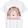 Back To School Preschool Teacher Leopard Rainbow Classic Shirt