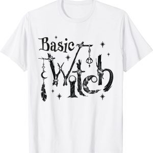 Basic Witch Goth Wicca Witchy Vibes Halloween Costume T-Shirt