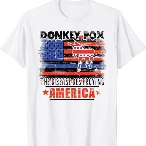 Biden Donkey Pox The Disease Destroying America 2022 Shirt