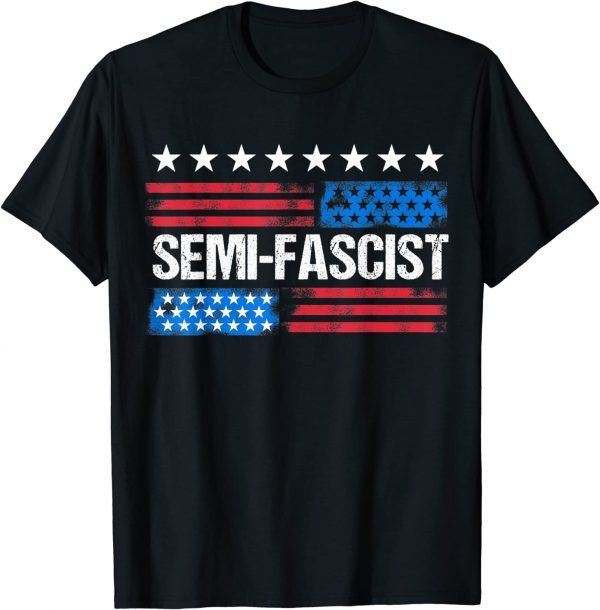 Biden Quotes Semi-Fascist Political Humor Us Flag 2023 Shirt