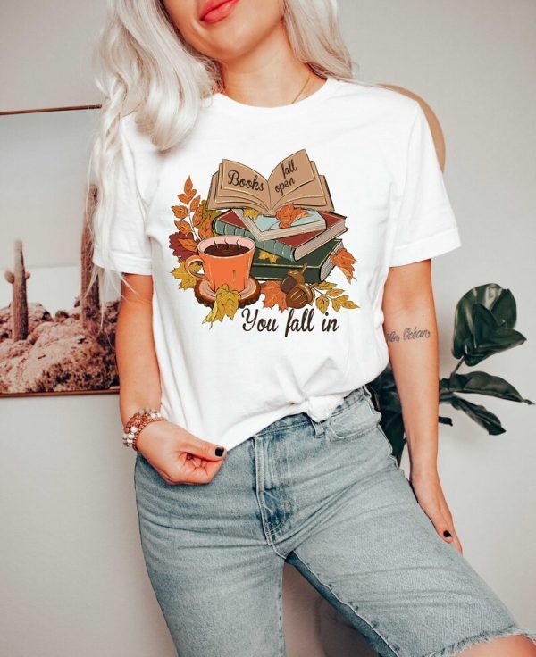 Books Fall Open You Fall In Halloween 2022 Shirt