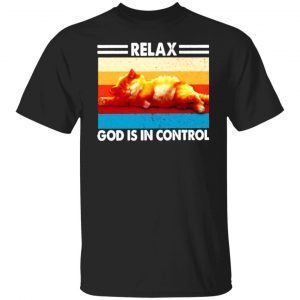 Cat relax god is in control vintage 2022 shirt