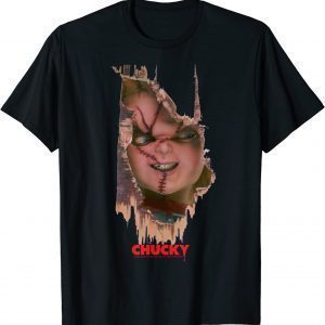 Child's Play Broken Door Here's Chucky Poster Classic Shirt