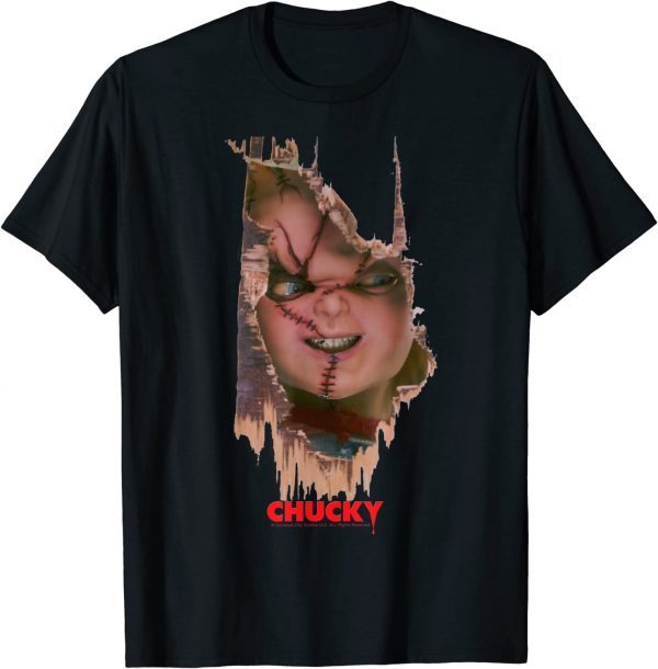 Child's Play Broken Door Here's Chucky Poster Classic Shirt