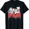 Chillin With My Creeps Cat Horror Serial Killer Halloween T-Shirt