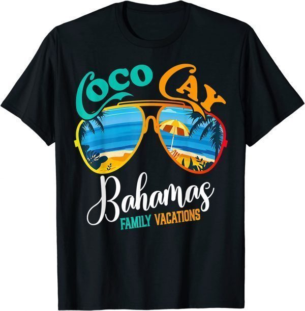 Coco Cay Bahamas family Vacation Sunglasses Palm Trees 2022 Shirt