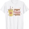 Coffee Teach Repeat retro Happy Face International Coffee Classic Shirt