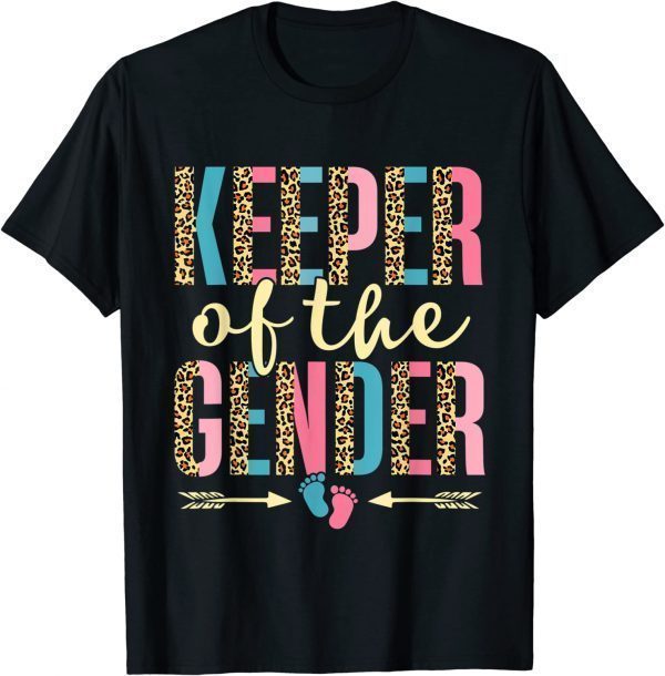 Cute Keeper of the Gender Leopard Gender Reveal Party Classic Shirt