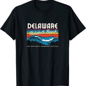 Delaware Rehoboth Beach Retro Surf Wave Graphic 2023 Shirt