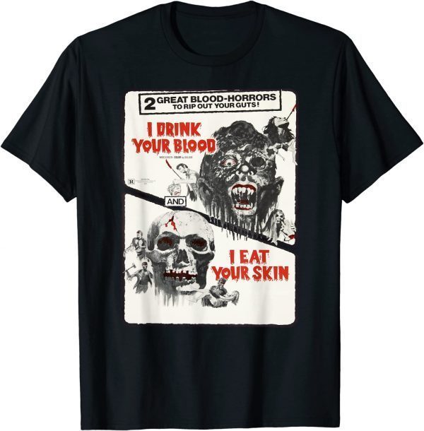 Drink Blood Classic Halloween Monster Poster Horror Movie 2023 Shirt