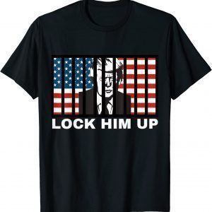 FBI searches Trump's house LOCK HIM UP Anti-Trump American Flag Jail Classic Shirt