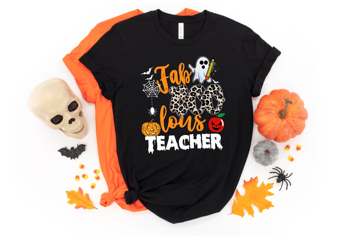 Faboolous Fabulous Boo Teacher Halloween Classic Shirt