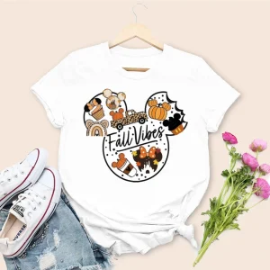 Fall Vibes Disney Mickey Hallowwen 2022 Shirt