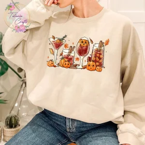Fall Wine Glasses Pumpkin Halloween 2023 Shirt
