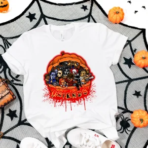 Friends Pumpkin Halloween Horror Movie Characters Classic Shirt