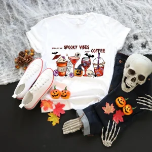 Fueled By Spooky Vibes And Coffee 2022 Shirt