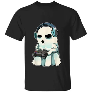 Gamer Ghost Lazy Halloween Costume Cool Video-game Gaming Classic Shirt