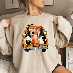Gnome Witch Halloween Pumpkin Autumn Fall Holiday 2022 Shirt