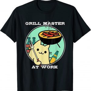 Grill BBQ Camping Master Chef Working Cat 2022 Shirt