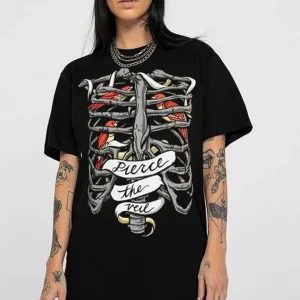 Halloween 2022 Pierce The Veil Bird Rib Cage Girls Shirt