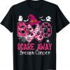 Halloween Boo Scare Away Breast Cancer Awareness 2022 Shirt