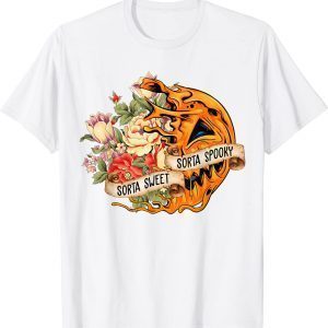 Halloween Fall Pumpkin Flower Sorta Sweet Sorta Spooky T-Shirt