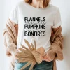 Halloween Flannels Hayrides Pumpkins Sweaters Bonfires Classic Shirt