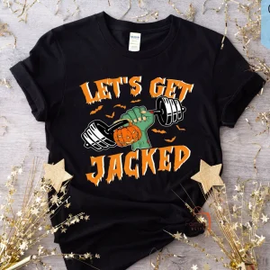 Halloween Gym Pumpkin Let's Get Jacked 2022 Shirt