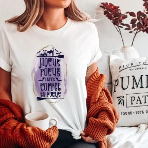 Halloween Hocus Pocus I Need Coffee to Focus 2022 Shirt