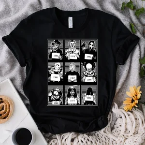 Halloween Mugshots Horror Movie Classic Shirt