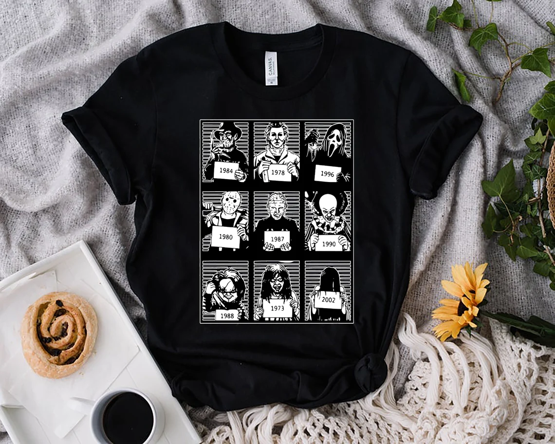Halloween Mugshots Horror Movie Classic Shirt