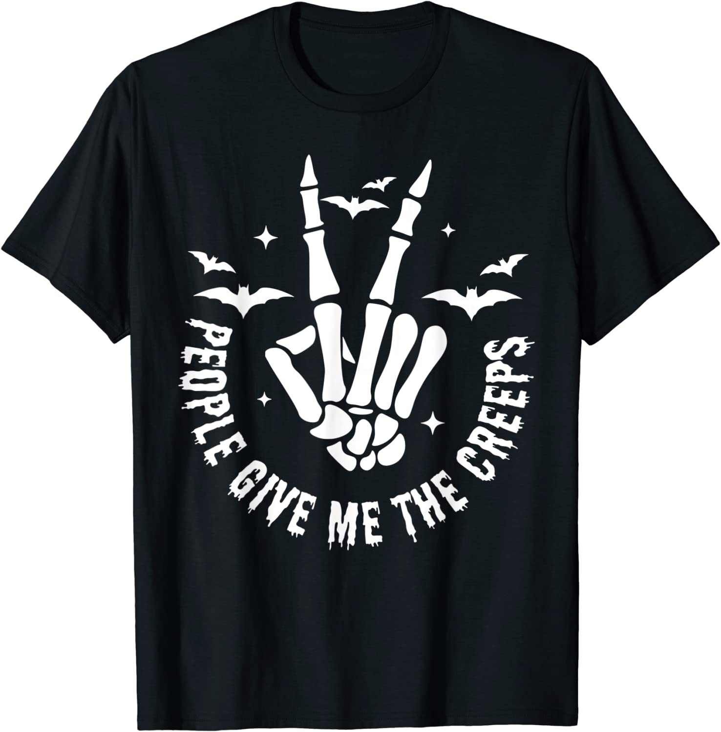 Halloween Skeleton Hand Fall People Give Me The Creeps 2022 Shirt