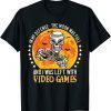 Halloween Skeleton Video Gamer Controllers T-Shirt