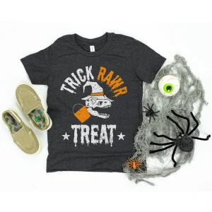 Halloween Trick Rawr Treat Dinosaur Pun 2022 Shirt