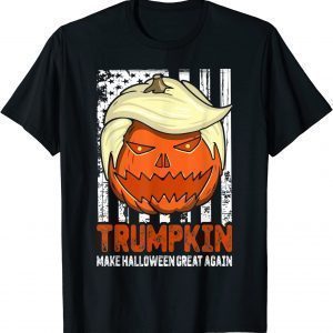 Halloween Trumpkin Vintage US Flag 2022 Shirt